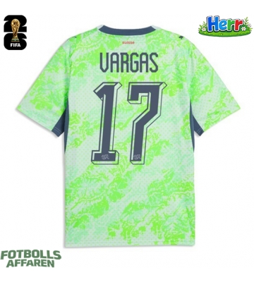 Schweiz Ruben Vargas #17 Bortatröja VM 2026 Kortärmad